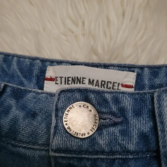 Etienne Marcel Destroyed Denim Skirt by Nasty Gal size 27
