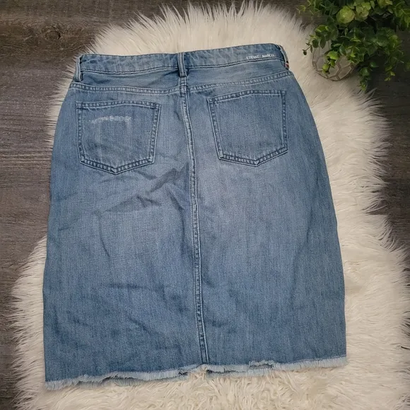 Etienne Marcel Destroyed Denim Skirt by Nasty Gal size 27