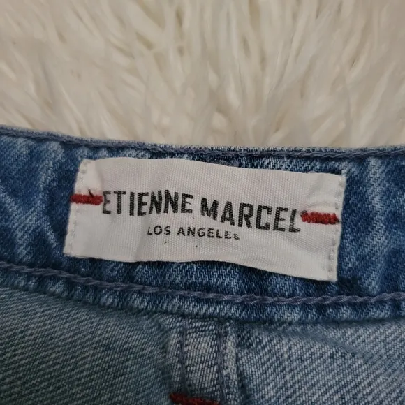 Etienne Marcel Destroyed Denim Skirt by Nasty Gal size 27