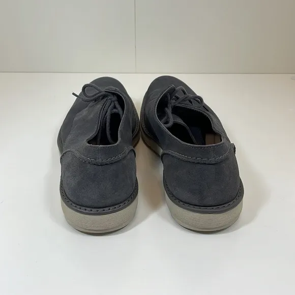 EUC Clark’s Fayeman Lace Dark Grey Suede Shoes Size 12M