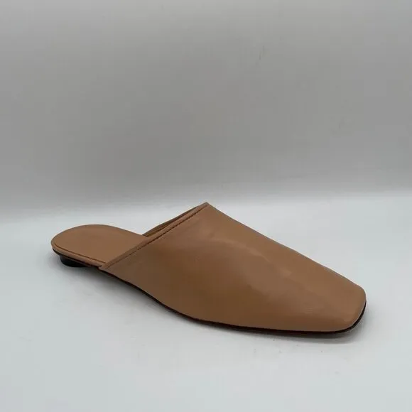 Everlane The Day Mule Womens 9 Slip On Flats Blush Tan Leather Square Toe Slides