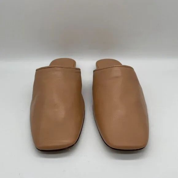 Everlane The Day Mule Womens 9 Slip On Flats Blush Tan Leather Square Toe Slides