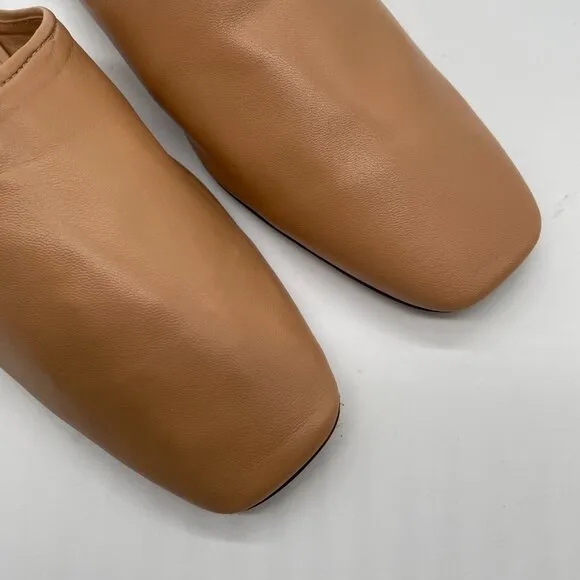 Everlane The Day Mule Womens 9 Slip On Flats Blush Tan Leather Square Toe Slides
