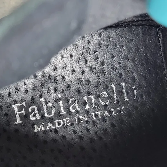 Fabianelli Boots Women's  Black Italian Leather  Chelsea Lug Sole Ankle Size 40