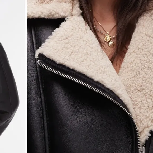 Faux Shearling Aviator JacketTopshop 6