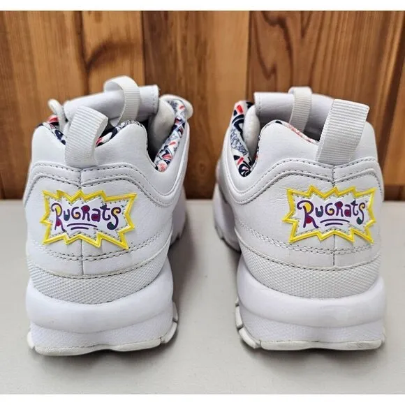 Fila Disruptor 2 &quot;Rugrats&quot; White Big Kids Shoes Size 6.5