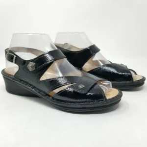 Finn Comfort Leather Double Strap Comfort Sandal