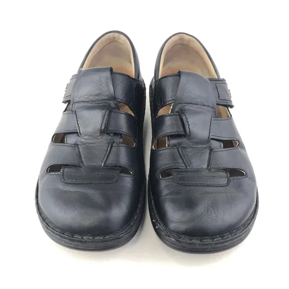Finn Comfort Quebec Black Fisherman Sandals EUR 38 D