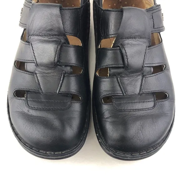 Finn Comfort Quebec Black Fisherman Sandals EUR 38 D