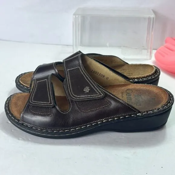Finn Comfort Sandals Women's Size 39D US 9 Jamaica Double Strap Slide Brown