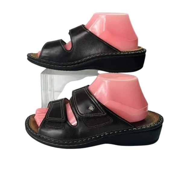 Finn Comfort Sandals Women's Size 39D US 9 Jamaica Double Strap Slide Brown