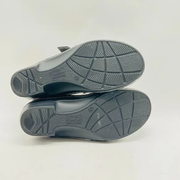 Finn Comfort Shoes Womens US 7 UK 4.5 Gray Leather Sandals Casual Wedge NEW
