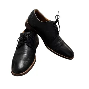 Florsheim Mens Black Cap Toe Lace Up Oxford Shoes Size 9.5