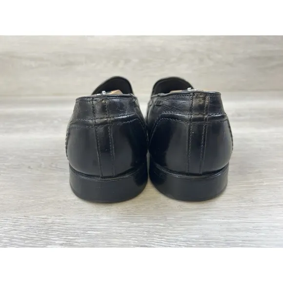 Footjoy Classic 75309 Mens Loafer Black Leather Slip-On Tassel  Shoes US 9.5D