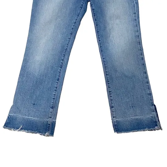 Frame Denim Le High Straight Raw Edge Side Slit in Imogen Dip Size 31 LHSTRAS204