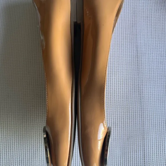 FRANCES VALENTINE  Tan Flats with Silver Accent