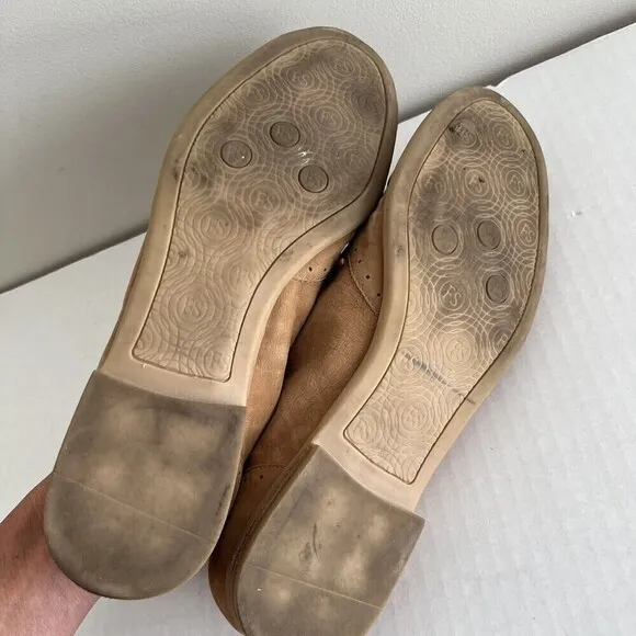 Franco Sarto Transit Oxford Lace Up Shoes Leather Tan Size 9.5 M Flats