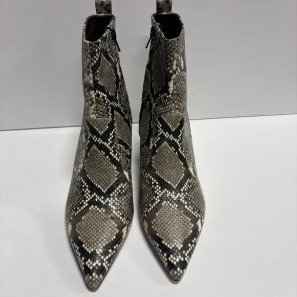 Franco Sarto Women’s Kura, Snake Print Ankle Bootie, Size 8.5 M