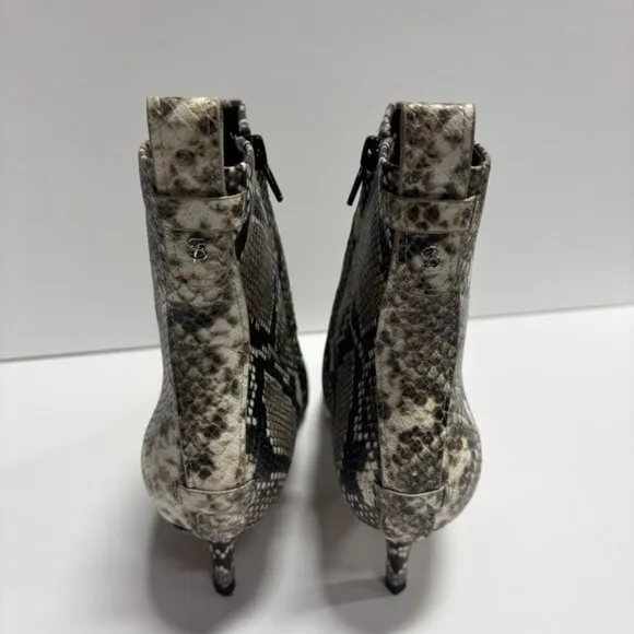 Franco Sarto Women’s Kura, Snake Print Ankle Bootie, Size 8.5 M