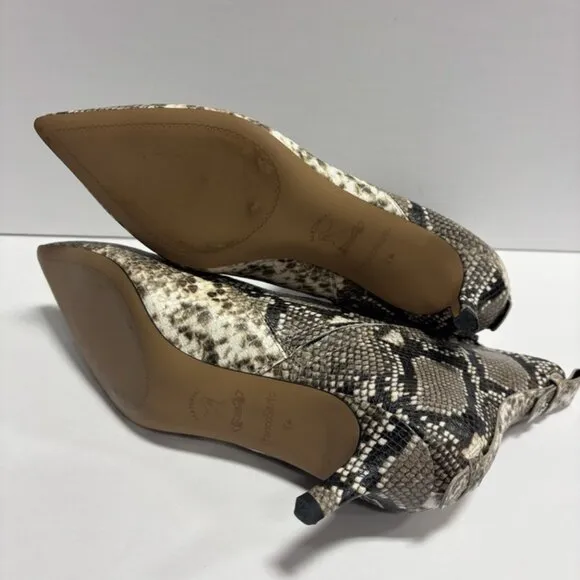 Franco Sarto Women’s Kura, Snake Print Ankle Bootie, Size 8.5 M