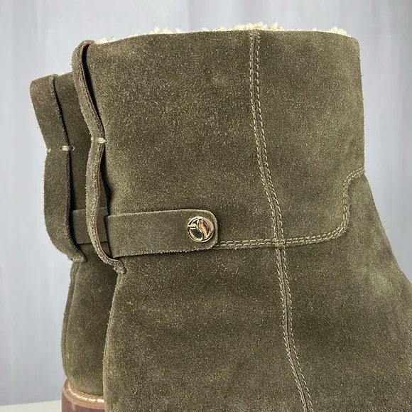 Franco Sarto Women's Roalba Ankle Boot in Green Taupe.