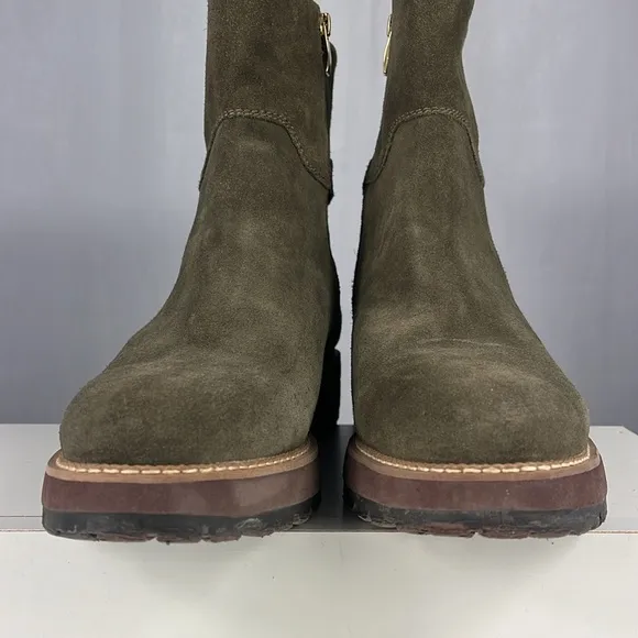 Franco Sarto Women's Roalba Ankle Boot in Green Taupe.