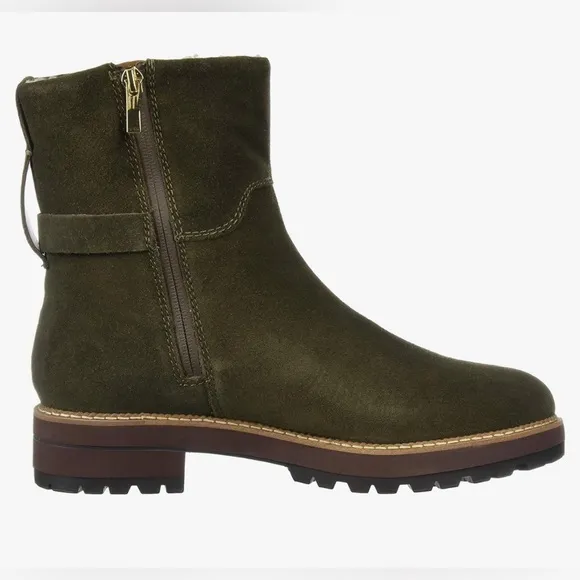 Franco Sarto Women's Roalba Ankle Boot in Green Taupe.