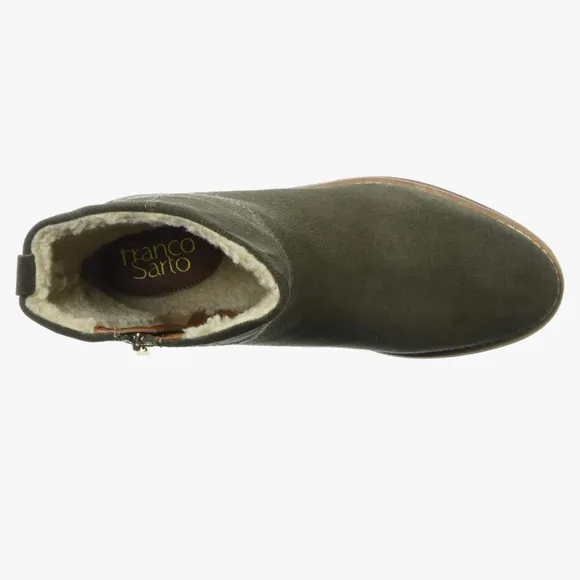 Franco Sarto Women's Roalba Ankle Boot in Green Taupe.