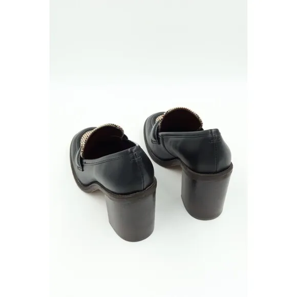 Franco Sarto Women's Size 7.5 Raven Black Block Heels Shoes (B,M) BHFO 4724