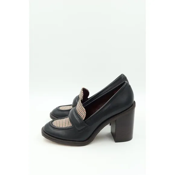 Franco Sarto Women's Size 7.5 Raven Black Block Heels Shoes (B,M) BHFO 4724