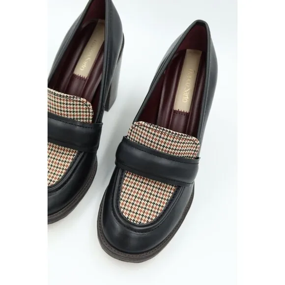 Franco Sarto Women's Size 7.5 Raven Black Block Heels Shoes (B,M) BHFO 4724