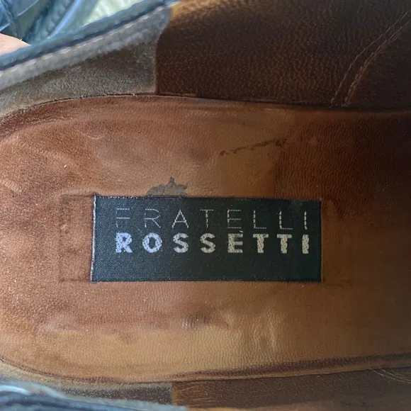 Fratelli Rossetti Men’s Crocodile Skin Effect Dress Shoes Size 10.