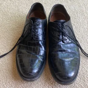 Fratelli Rossetti Men’s Crocodile Skin Effect Dress Shoes Size 10.