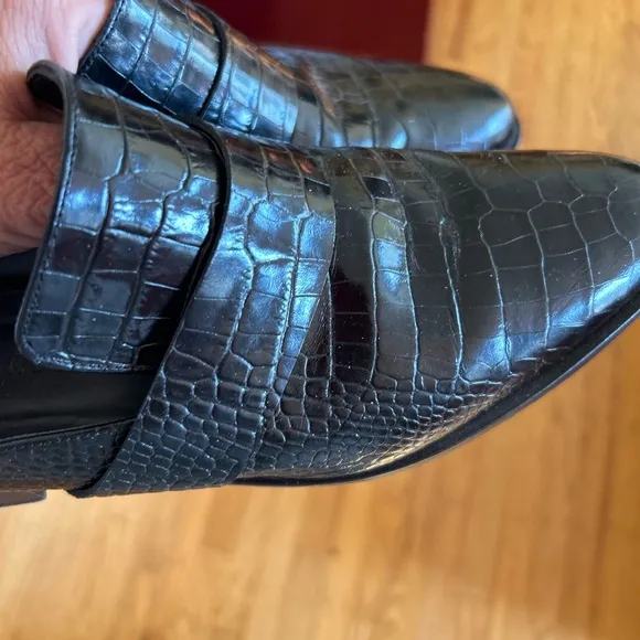 Freda Salvador keen croc embossed mules slip-on Size 7