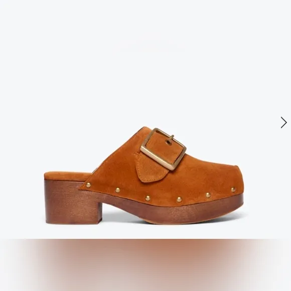 Freda Salvador Leather Jazz Buckle Clog