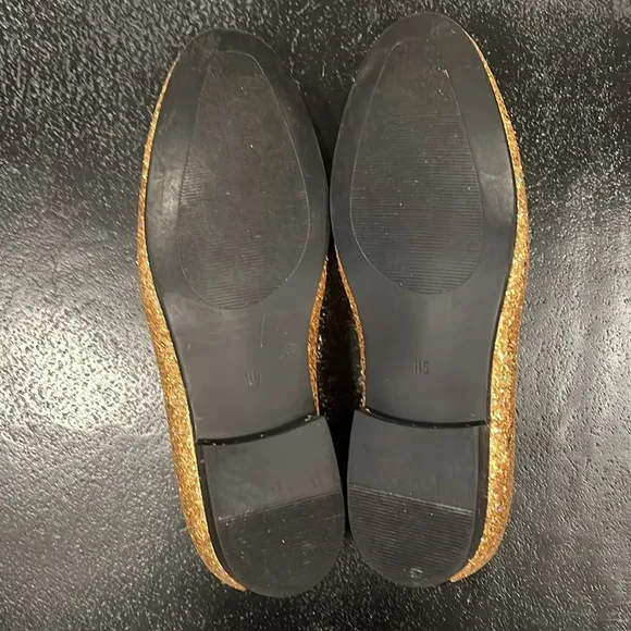Frederico Leone Limited Gold Glitter Sparkle Slip-On Loafer Size 11.5