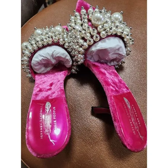 Free People Jeffrey Campbell Portia Pearl Heels Size 6.5