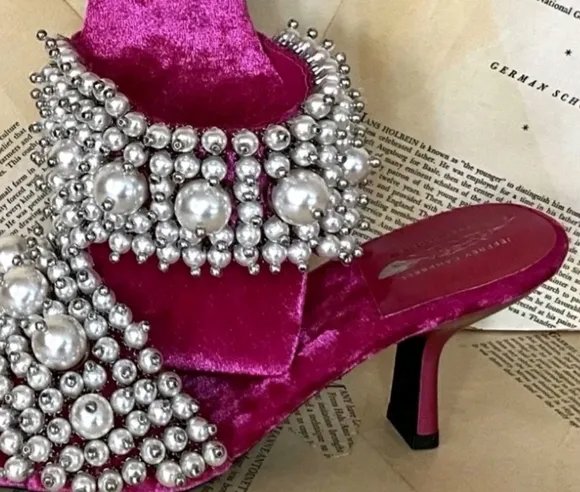 Free People Jeffrey Campbell Portia Pearl Heels Size 6.5