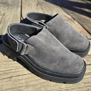 Free People Milo Slingback Mule Womens 5.5-6US/36EU Gray Suede Shoes