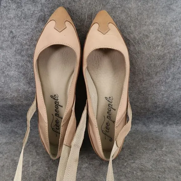 Free People Shoes Womens 36 Flats Ankle Wrap Tie Fashion Boho Leather Classic
