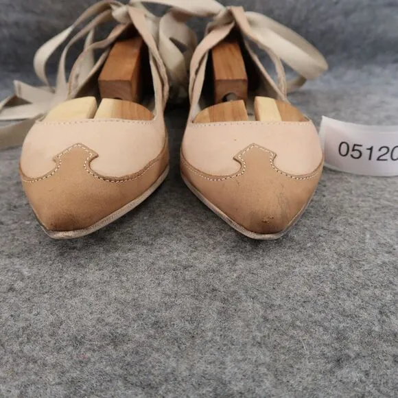 Free People Shoes Womens 36 Flats Ankle Wrap Tie Fashion Boho Leather Classic