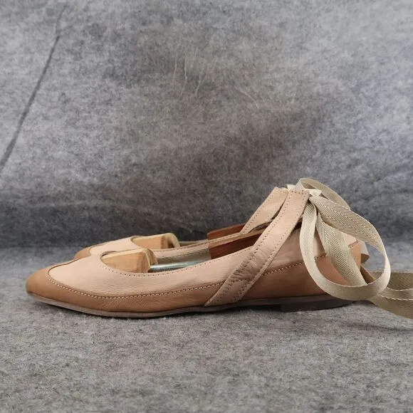 Free People Shoes Womens 36 Flats Ankle Wrap Tie Fashion Boho Leather Classic