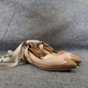 Free People Shoes Womens 36 Flats Ankle Wrap Tie Fashion Boho Leather Classic