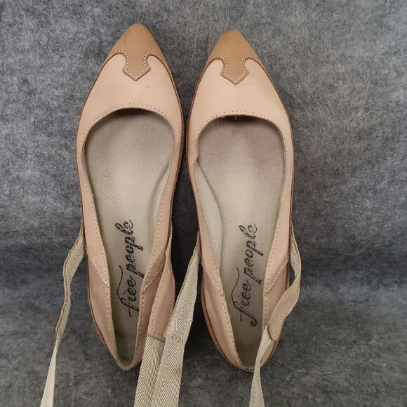 Free People Shoes Womens 36 Flats Ankle Wrap Tie Fashion Boho Leather Classic