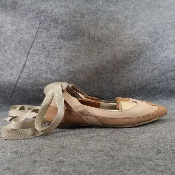 Free People Shoes Womens 36 Flats Ankle Wrap Tie Fashion Boho Leather Classic
