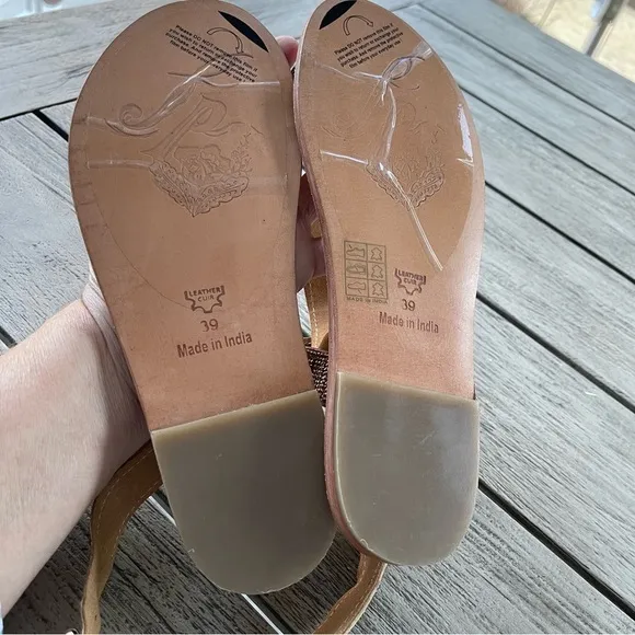 Free People Sunset Cruise Embellished Leather Sandals Womens Size 9 NWT