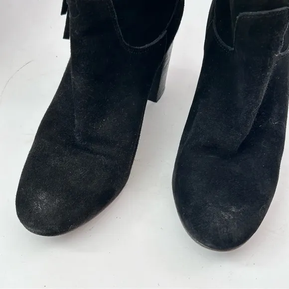 FREE PEOPLE Wild Rose Slouchy Fringe Suede Leather Boot Western Boots Size 36