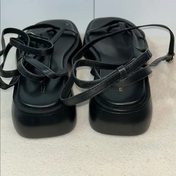 *Free People Winnie Wrap Leather Flatform Sandal (B4)