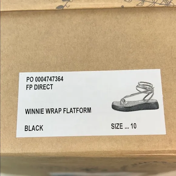 *Free People Winnie Wrap Leather Flatform Sandal (B4)