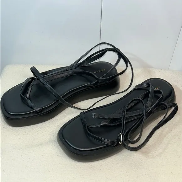 *Free People Winnie Wrap Leather Flatform Sandal (B4)